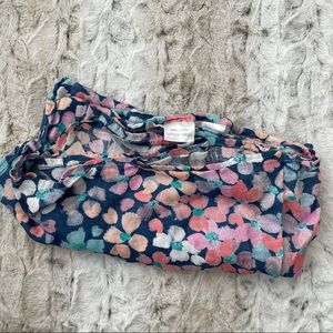 Aden and anais blue floral Muslin swaddle